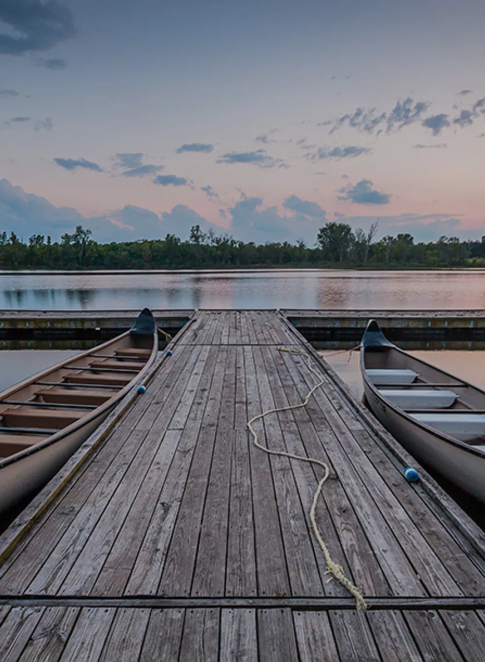 lake at sunset