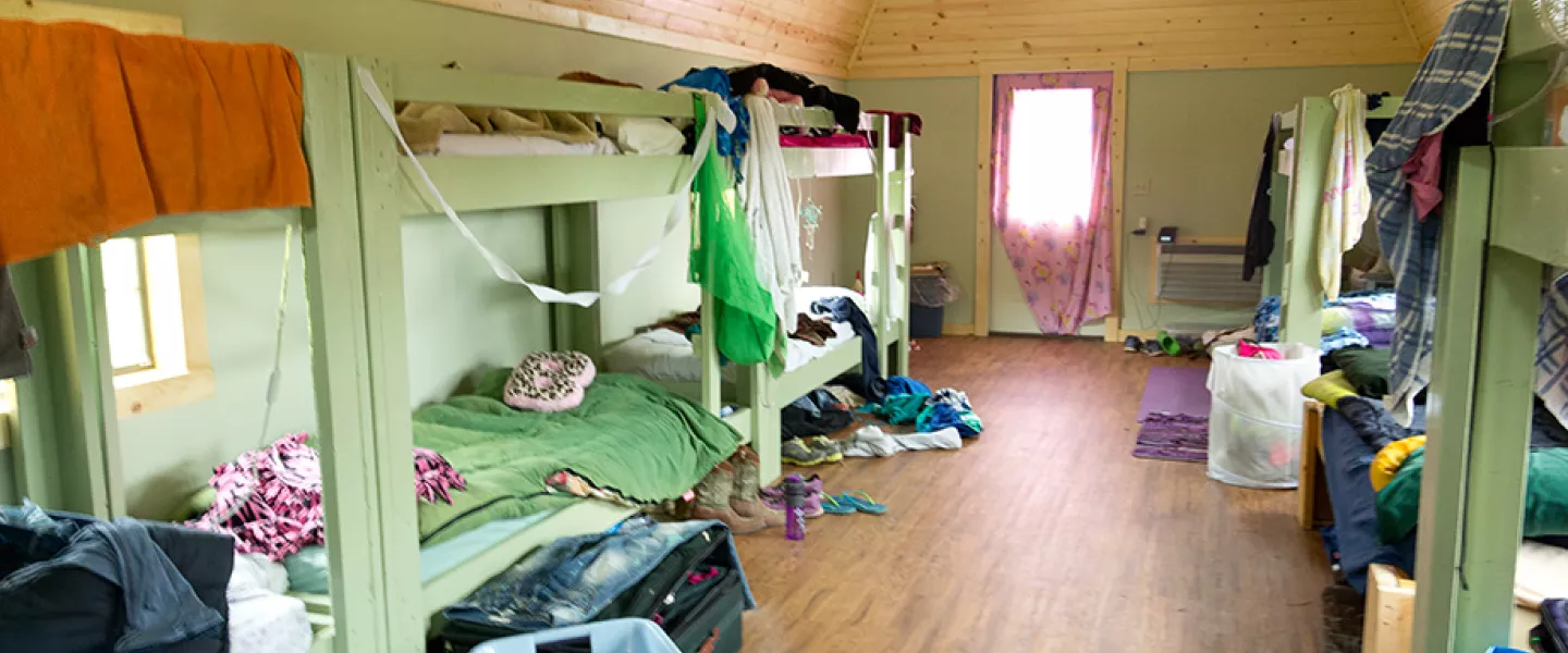 Inside of ranch cabin