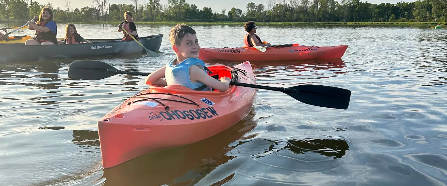 Campers kayaking