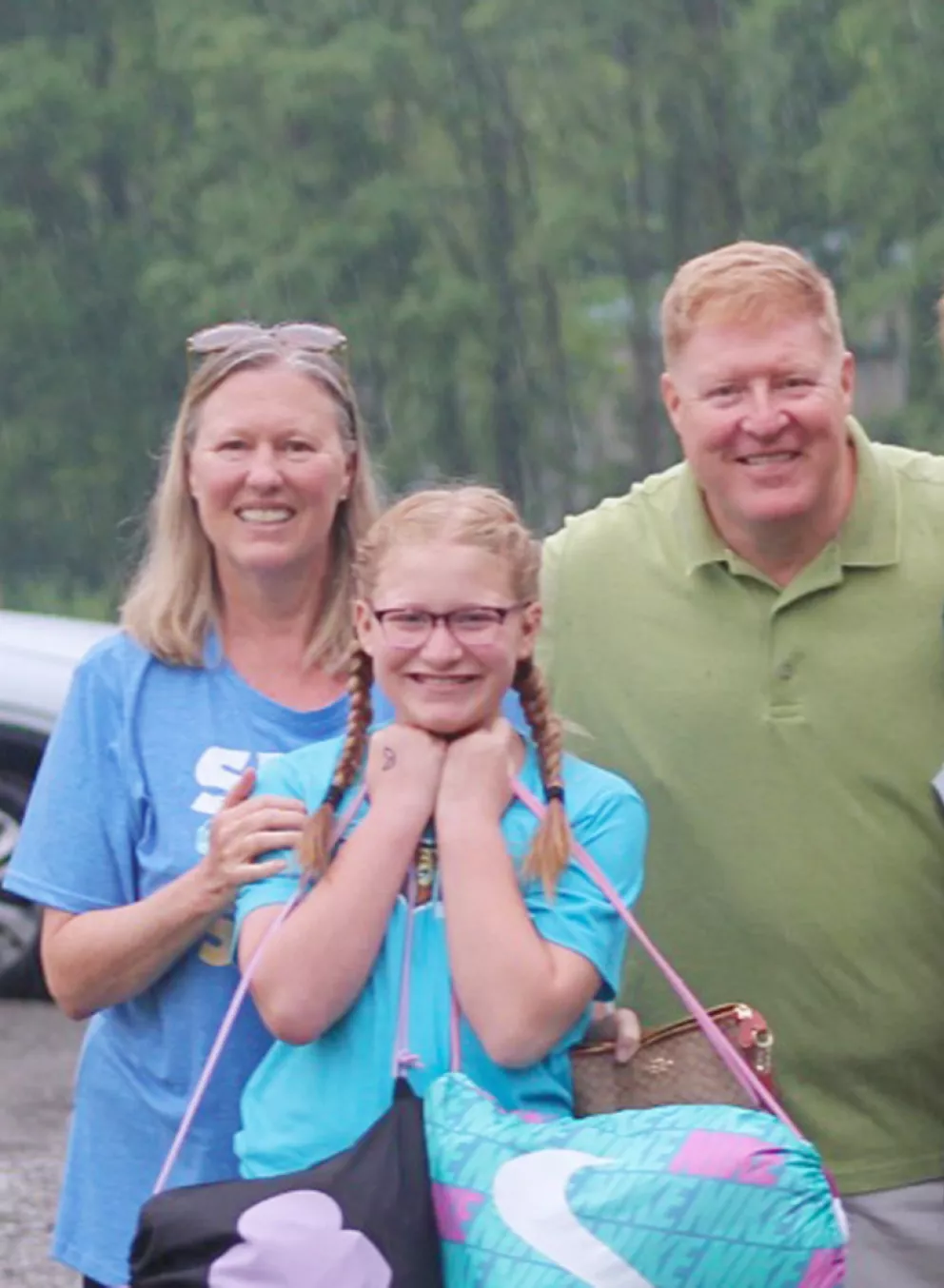 family at camp