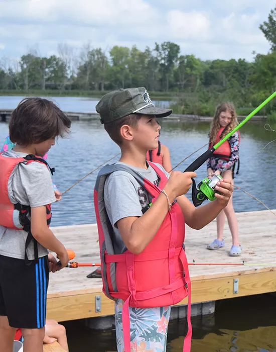 Campers fishing